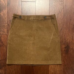 Banana Republic Brown Corduroy Mini Skirt